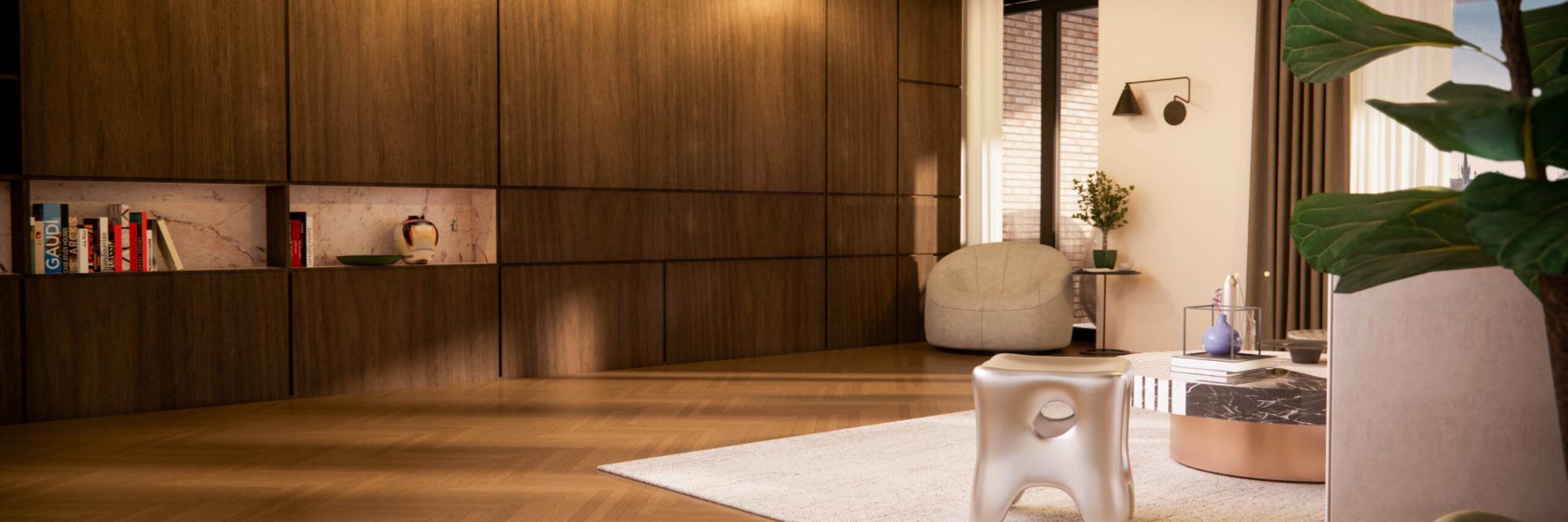04 Artist impression Woonkamer penthouse