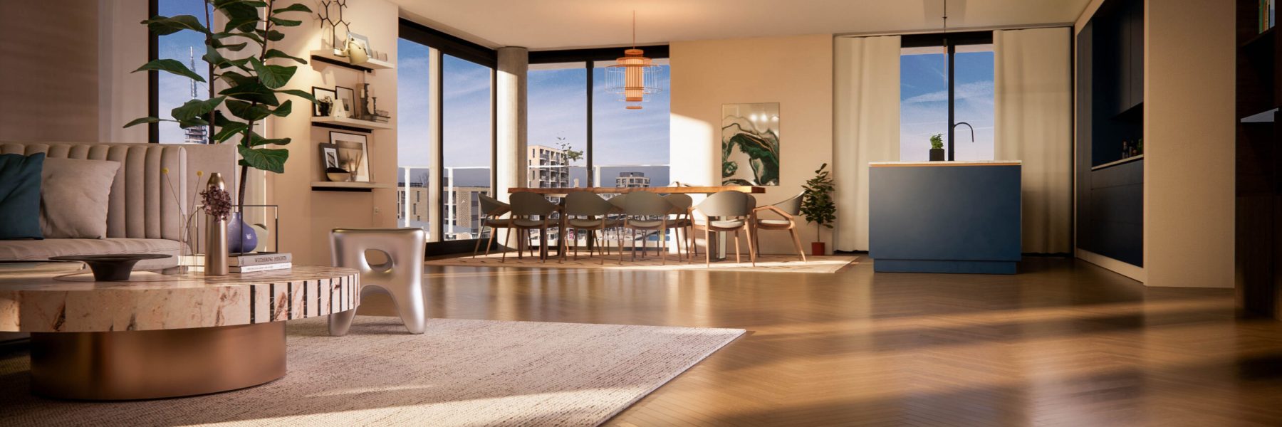 09 Artist Impression woonruimte penthouse